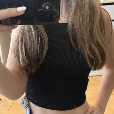 Black Ribbed Tank Top