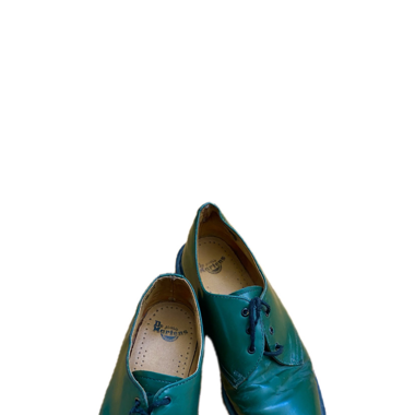 dr. martens 3 Loch low, green leather