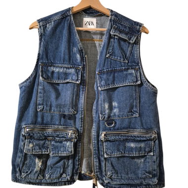 Zara Denim Gilet Size S