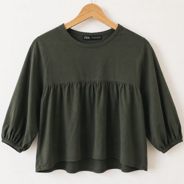 ZARA Olive Green Blouse