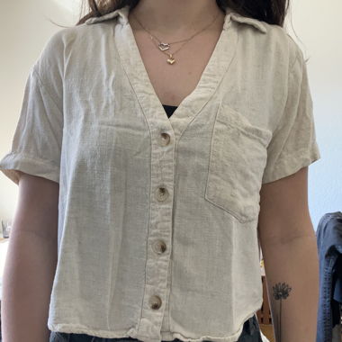 Kurzhemd beige Stradivarius M