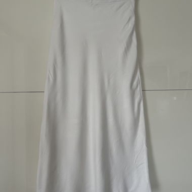 Gonna midi in raso bianco Zara