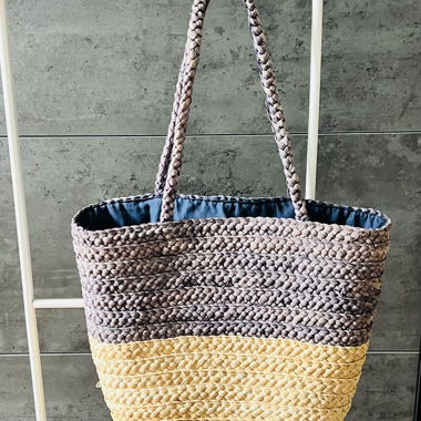 Sac cabas tressé