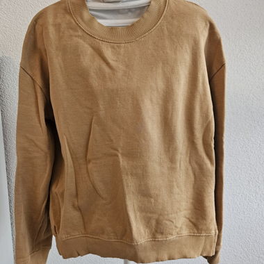 Sweat moutarde col rond