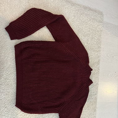 Pull en laine bordeaux