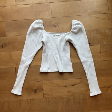 Off-Shoulder Langarmshirt, cropped