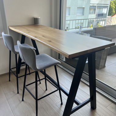 Solid wood bar table