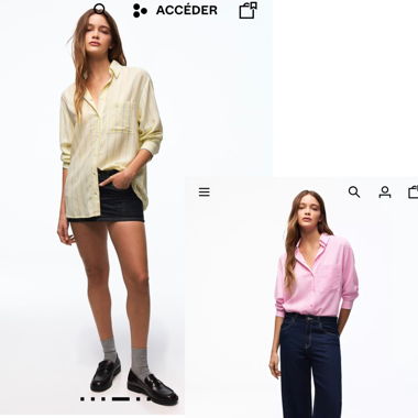 Lot de 2 chemises Bershka 