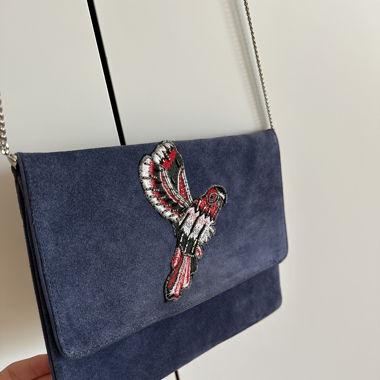 Hallhuber Handtasche Clutch Papagei