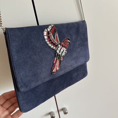 Hallhuber Handtasche Clutch Papagei