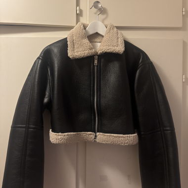 Shearling crop jacket