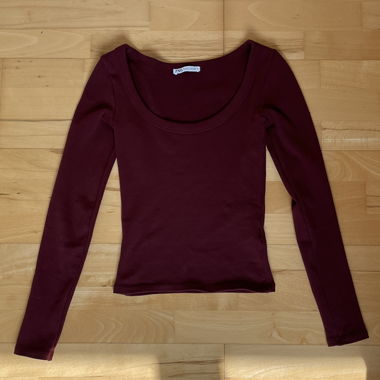 Basic Zara Langarmoberteil, Croptop, tanktop