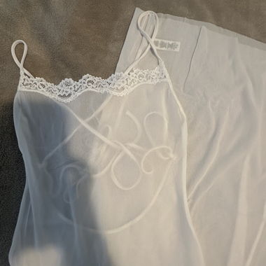 Skims Bridal Mesh langes Kleid weiss XS