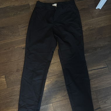Black fabric trousers