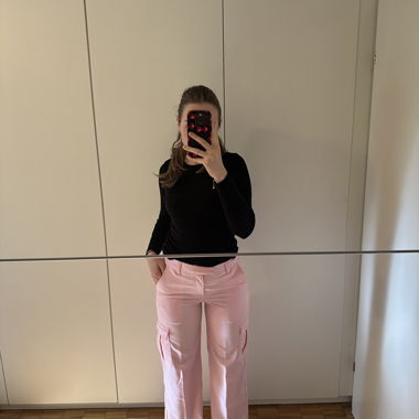 Pantalon cargo rose