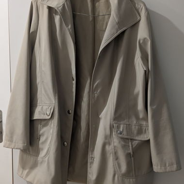 Giacca donna beige in poliestere, Made in Italy
