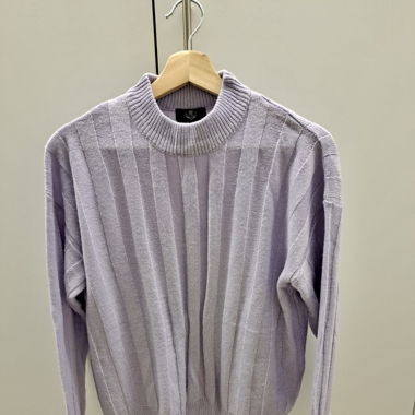 THREADBARE Cable Knit Jumper in Lilac  