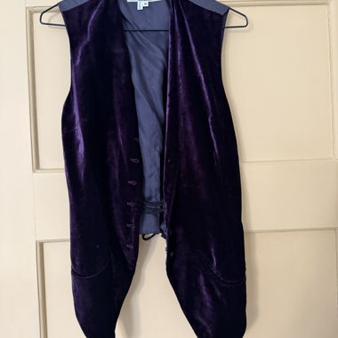Gilet in velluto viola Katharine Hamnett taglia M