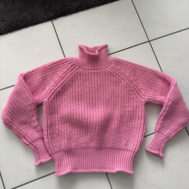 Maglione in maglia rosa