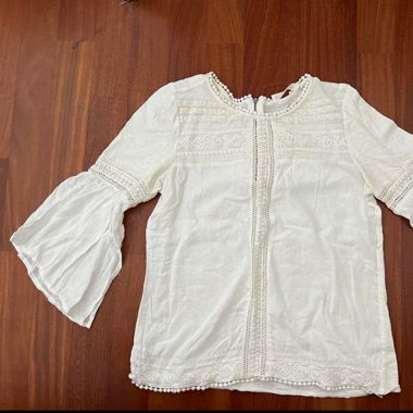 Weisse Boho Sommerbluse