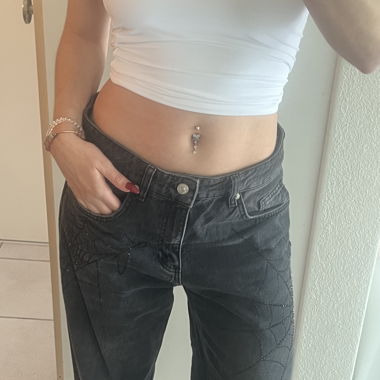 Y2K Baggy Jeans with Rhinestones