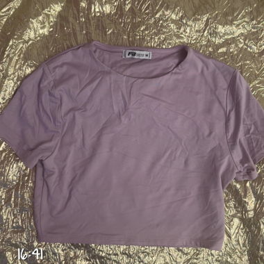 Camicia cropped lilla Taglia M
