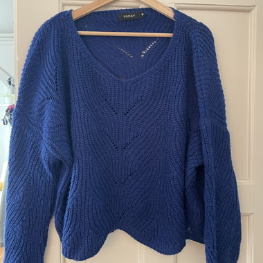 blue sweater