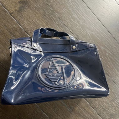 Borsa Armani Jeans verniciata blu