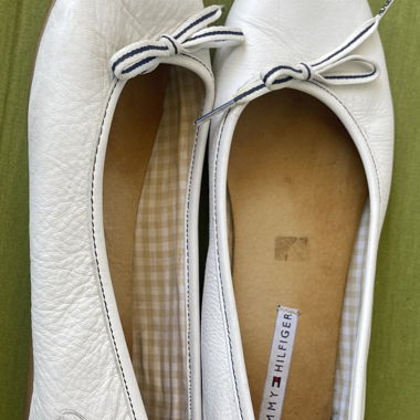 Weisse Tommy Hilfiger Ballerinas