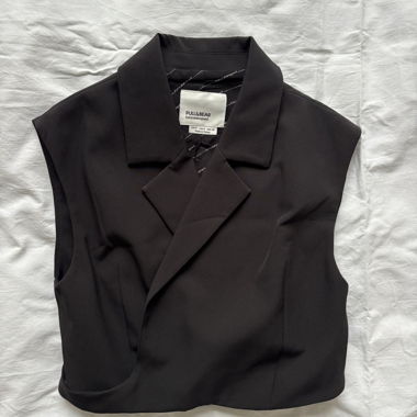 Blazer senza maniche nero