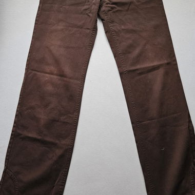 Pantalon marron ceinture à oeillets vintage