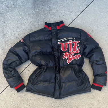 Doudoune Christian Audigier vintage noire et rouge
