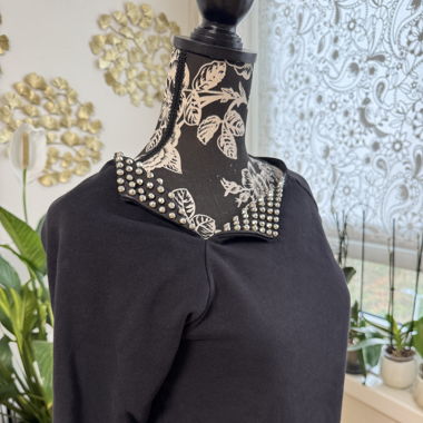 Maglione Borchiato Saint Laurent Paris Nero Taglia S