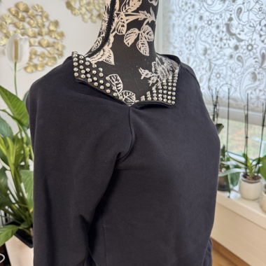 Maglione Borchiato Saint Laurent Paris Nero Taglia S