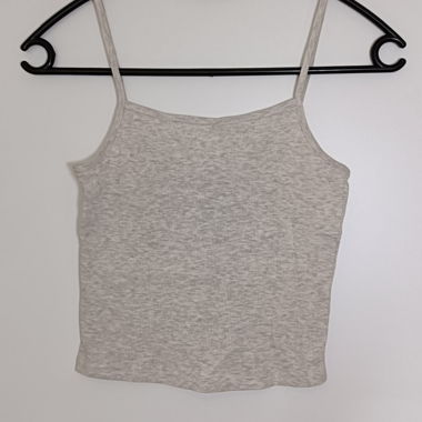 Crop top grigio mélange