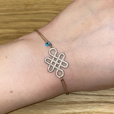 Armband aus 925er Silber in Roségoldfarbe