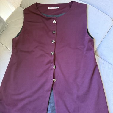 Gilet bordeaux senza maniche