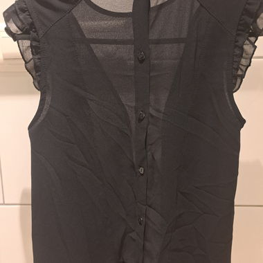 Schwarze Chiffon-Bluse