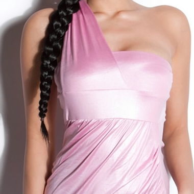 Oneshoulder Minikleid mit Raffung