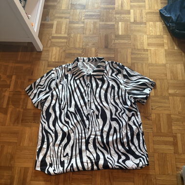 Camicia zebrata bianca e nera