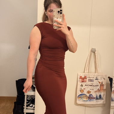 Burgundy Midi Dress