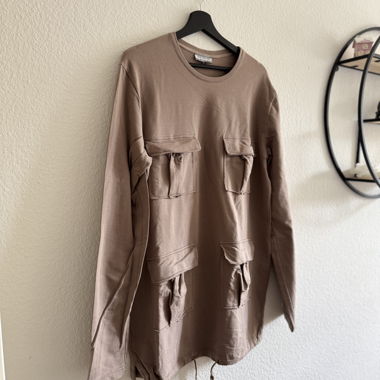 Karl Mommo - Sweater mit Taschen sand