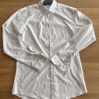 Camicia Zara, bianca uomo, slim fit