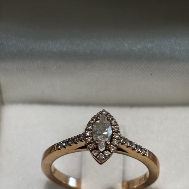 bague or 18 carats  Papadopoulos, diamants naturel