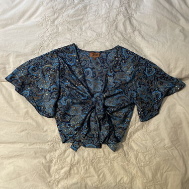 Summer shirt blue-gold
