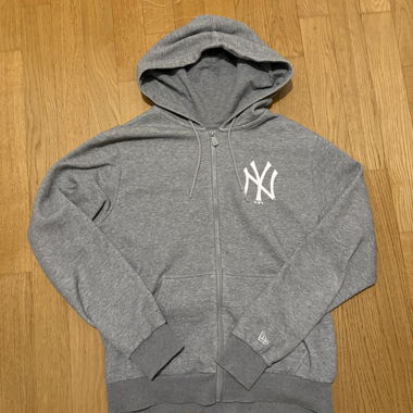 New Era NY Zip Hoodie Grigio