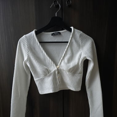 Bershka Textured crop top