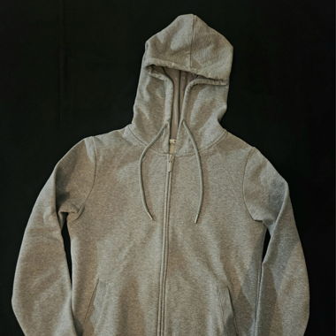 Grey zip hoodie 