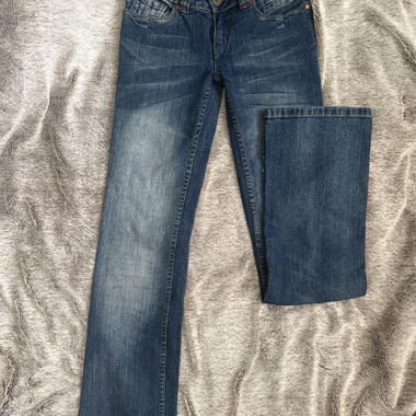 Blue bootcut jeans