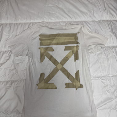 T-shirt bianca Off Tape taglia M